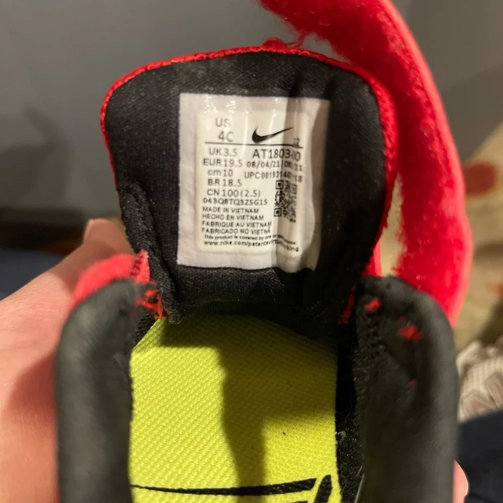 Nike Kids Red and Black Sneakers